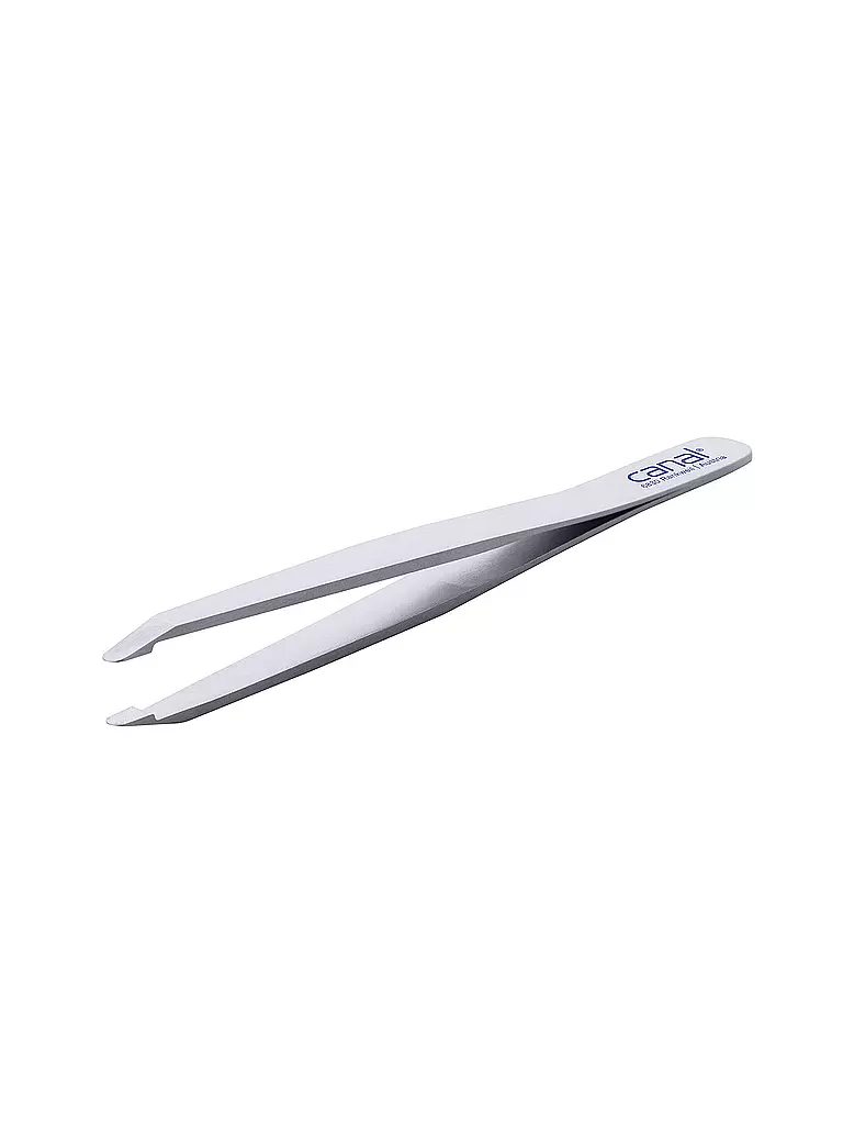 CANAL | Pinzetta per peli inossidabile/punta arrotondata 95 mm (satinata) 2077-02 | Grigio