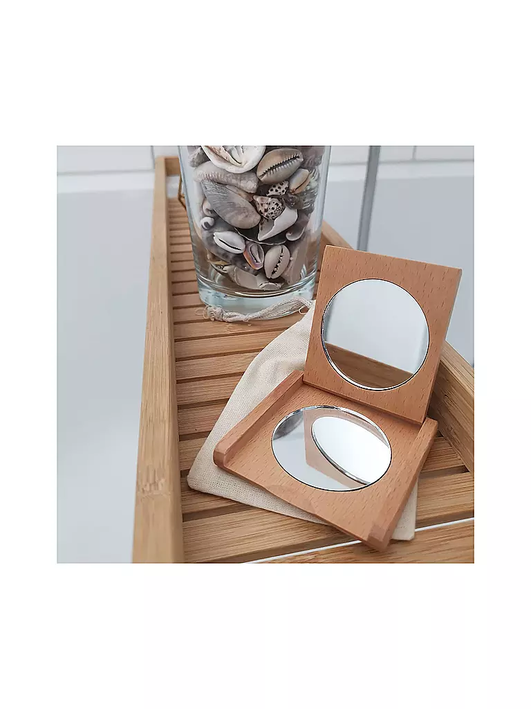 CANAL | Specchio da borsetta in faggio, ingrandimento 2,5x, 5 cm | 