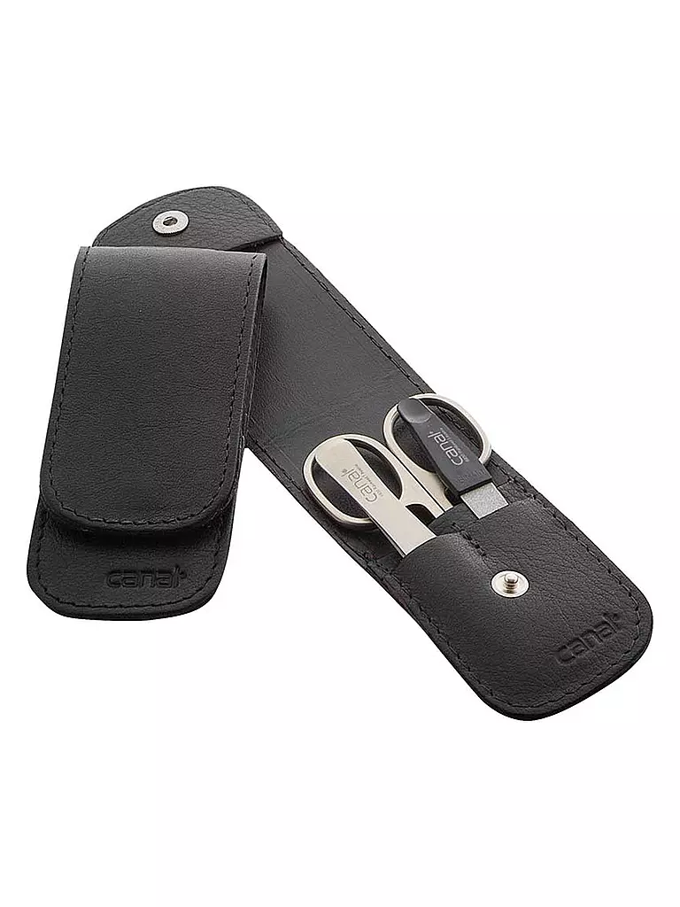 CANAL | Stecketui con bottone a pressione, 3 pezzi (Nero) 5376 | Nero