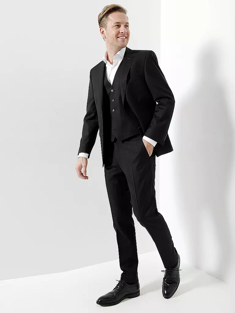 CARL GROSS | Sakko Modern Fit Shane | Nero