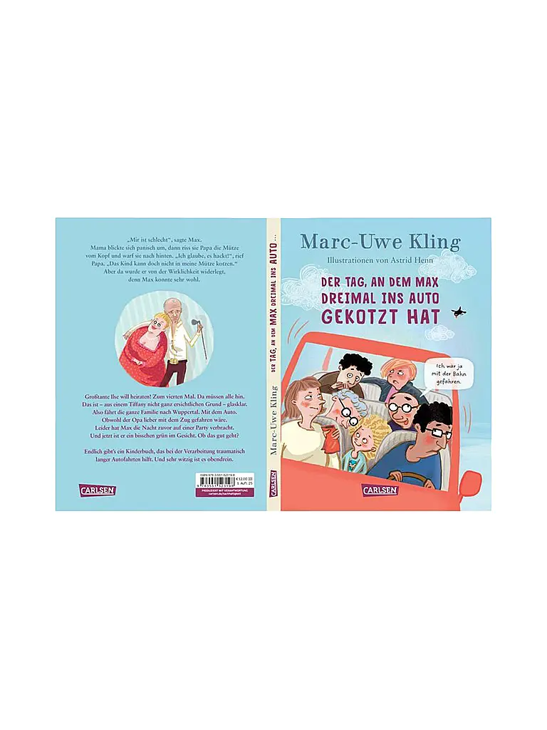CARLSEN VERLAG | Buch - Il giorno in cui Max ha vomitato tre volte in macchina | 