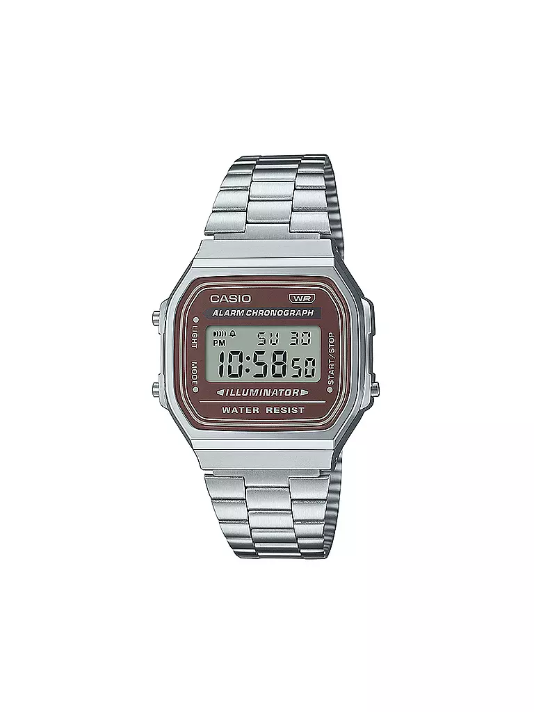 CASIO | Orologio VINTAGE argento marrone A168WA-5AYES | Argento