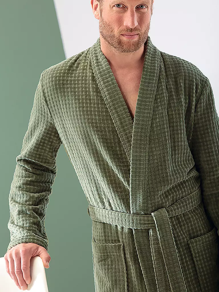CAWÖ | Accappatoio kimono da uomo | Verde chiaro