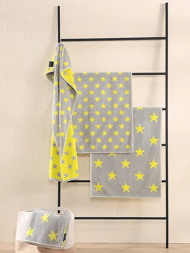 CAWÖ | Asciugamano per ospiti NEW STAR 30x50cm Platino/Lime | Giallo
