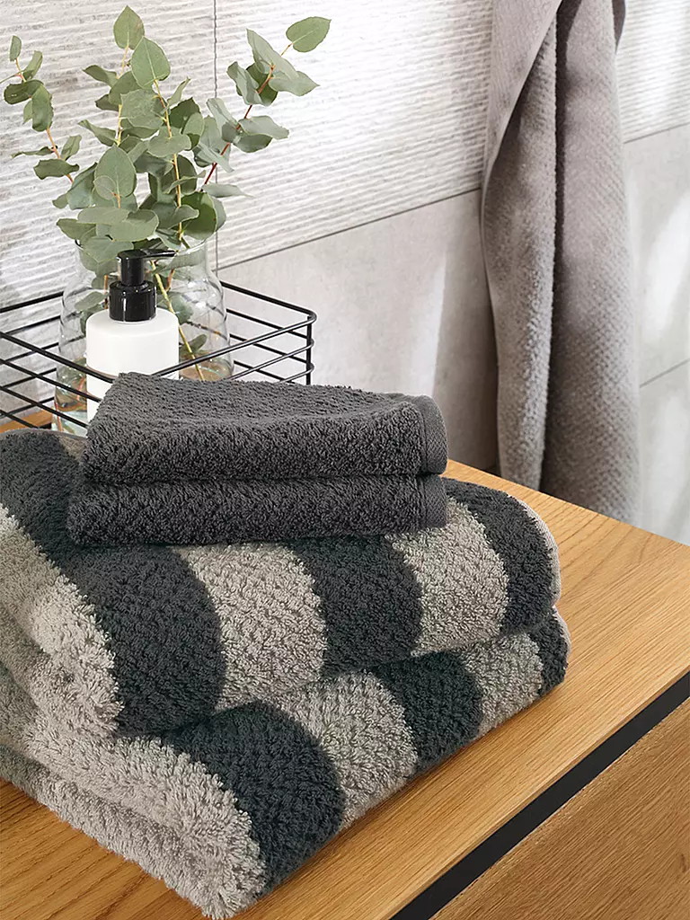 CAWÖ | Asciugamano PURE STRIPE 50x100cm Basalto | Grigio