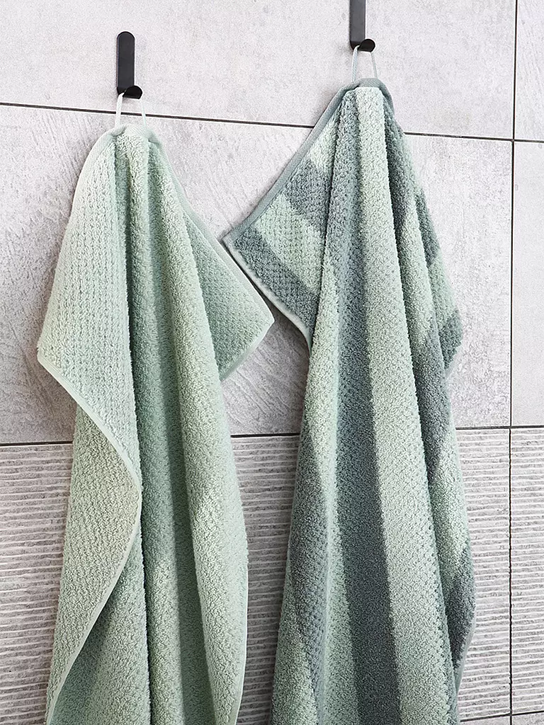 CAWÖ | Asciugamano PURE STRIPE 50x100cm Mystic Green | Verde scuro