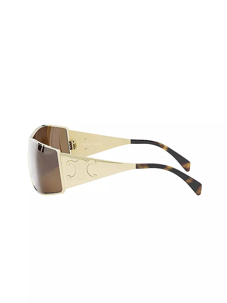 CELINE | Occhiali da sole a maschera dorata Maxi Metal Triomphe |
