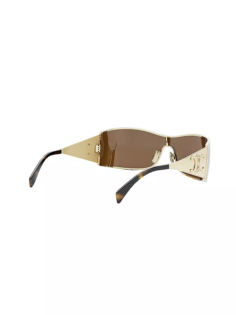 CELINE | Occhiali da sole a maschera dorata Maxi Metal Triomphe |