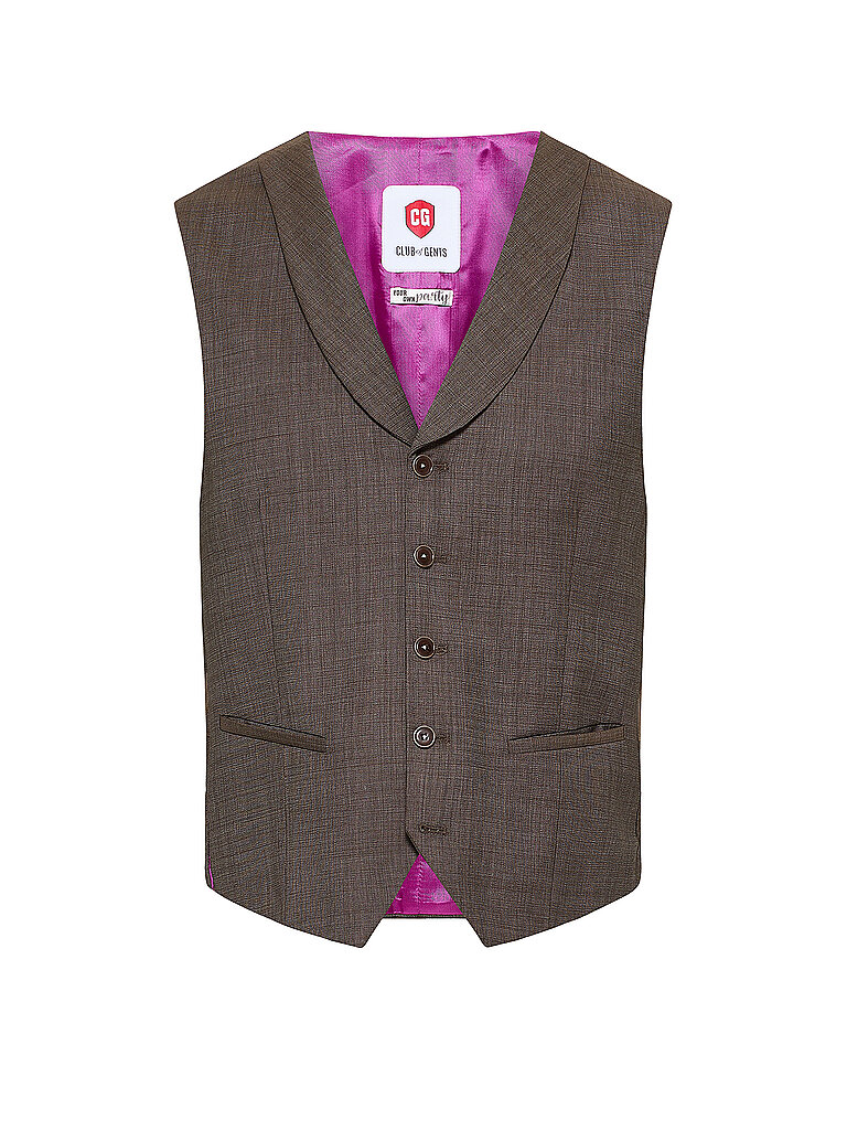 Gilet da abito slim fit PHILLIP marrone 46
