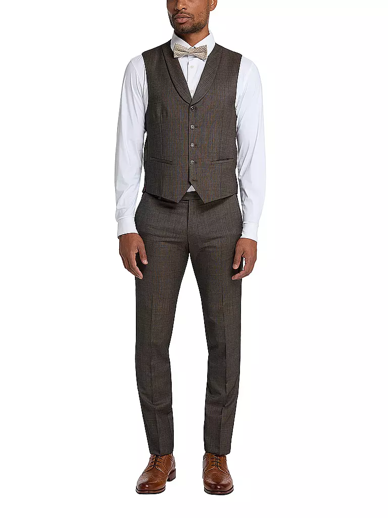 CG - CLUB OF GENTS | Pantaloni da abito slim fit PASCAL | Marrone