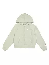 CHAMPION | Felpa con zip da ragazza | Verde chiaro