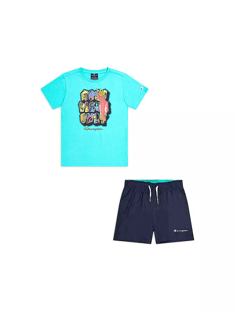 CHAMPION | Jungen Set T-Shirt und Shorts  | Turchese