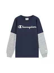 CHAMPION | Maglietta a maniche lunghe da ragazzo | Blu scuro
