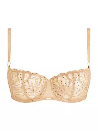CHANTELLE | Reggiseno Balconette FLEURS SIGNATURE toffee con paillettes | Cammello