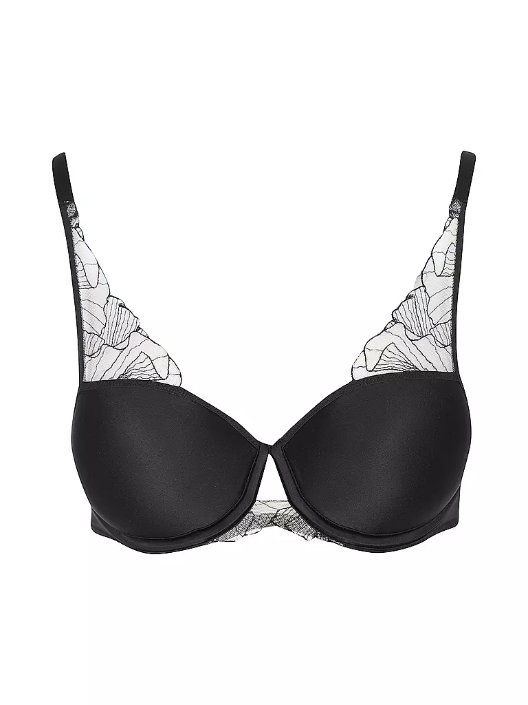 CHANTELLE | Reggiseno T-shirt con ferretto TATTOO LOVE nero/beige dorato | Nero