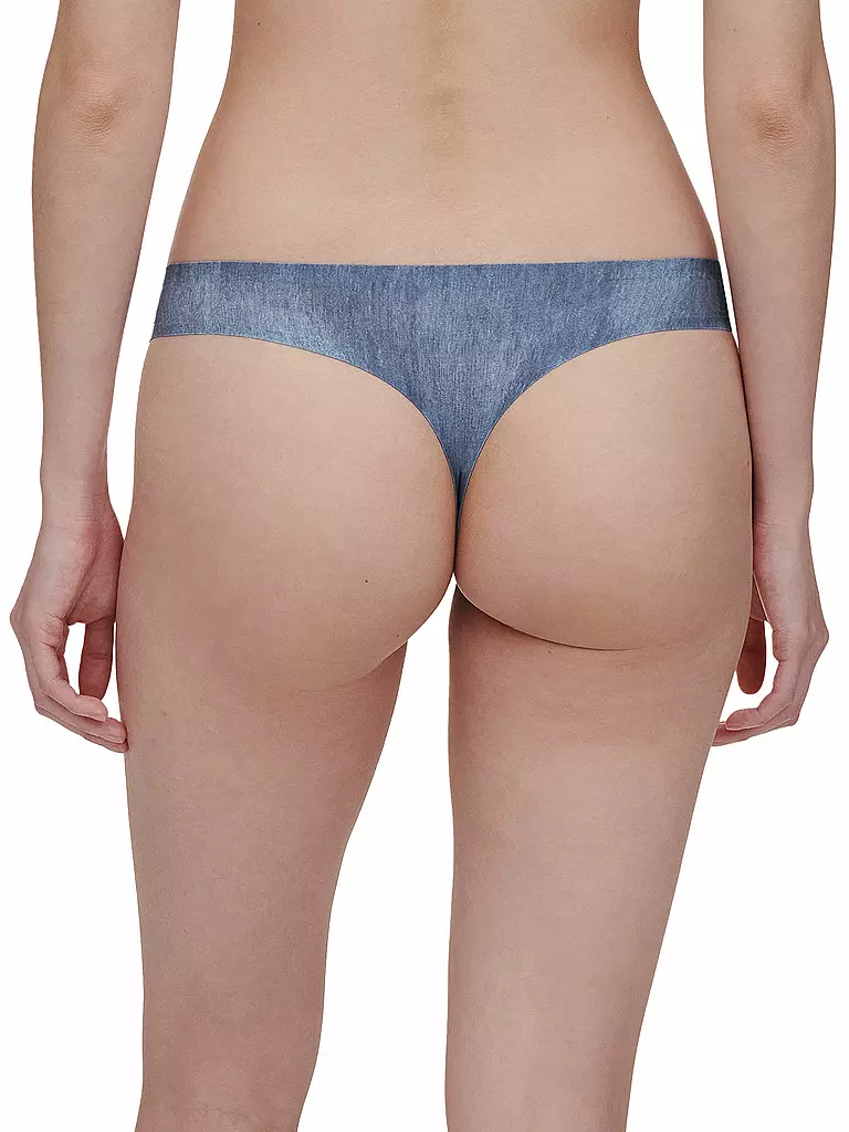 CHANTELLE | String SOFT STRETCH stampa denim blu | 