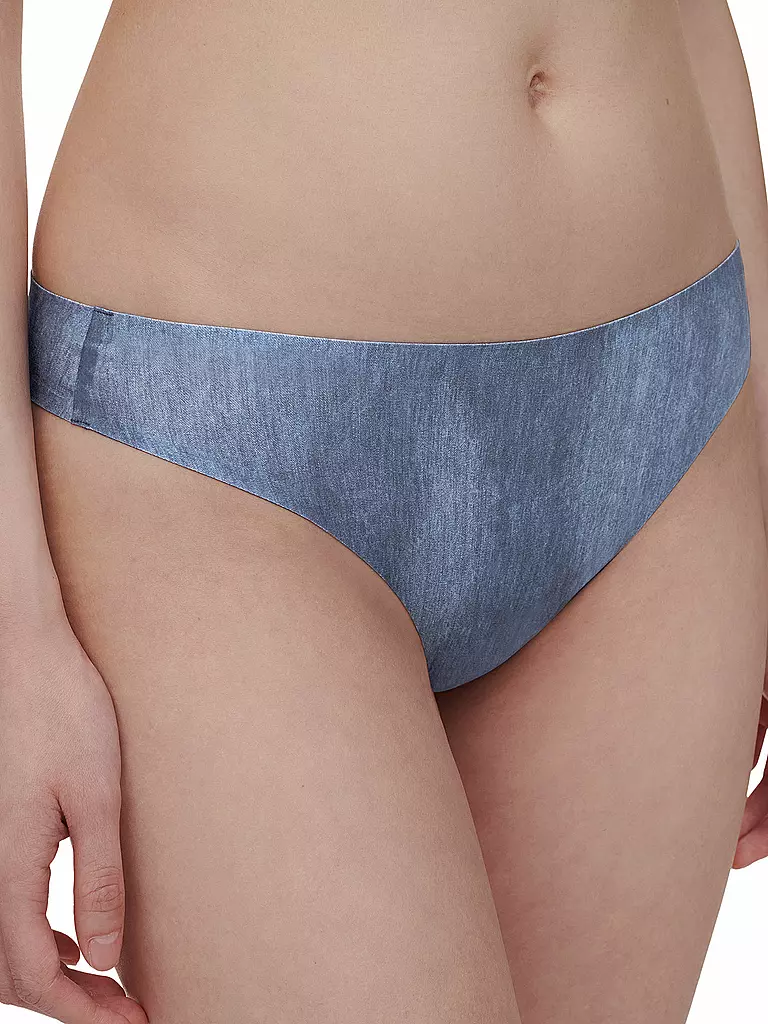CHANTELLE | String SOFT STRETCH stampa denim blu | 