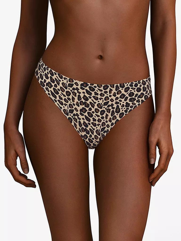 CHANTELLE | String SOFTSTRETCH leopard nude | Marrone