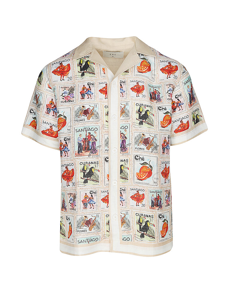Camicia Regular Fit ESTAMPILLAS crema S