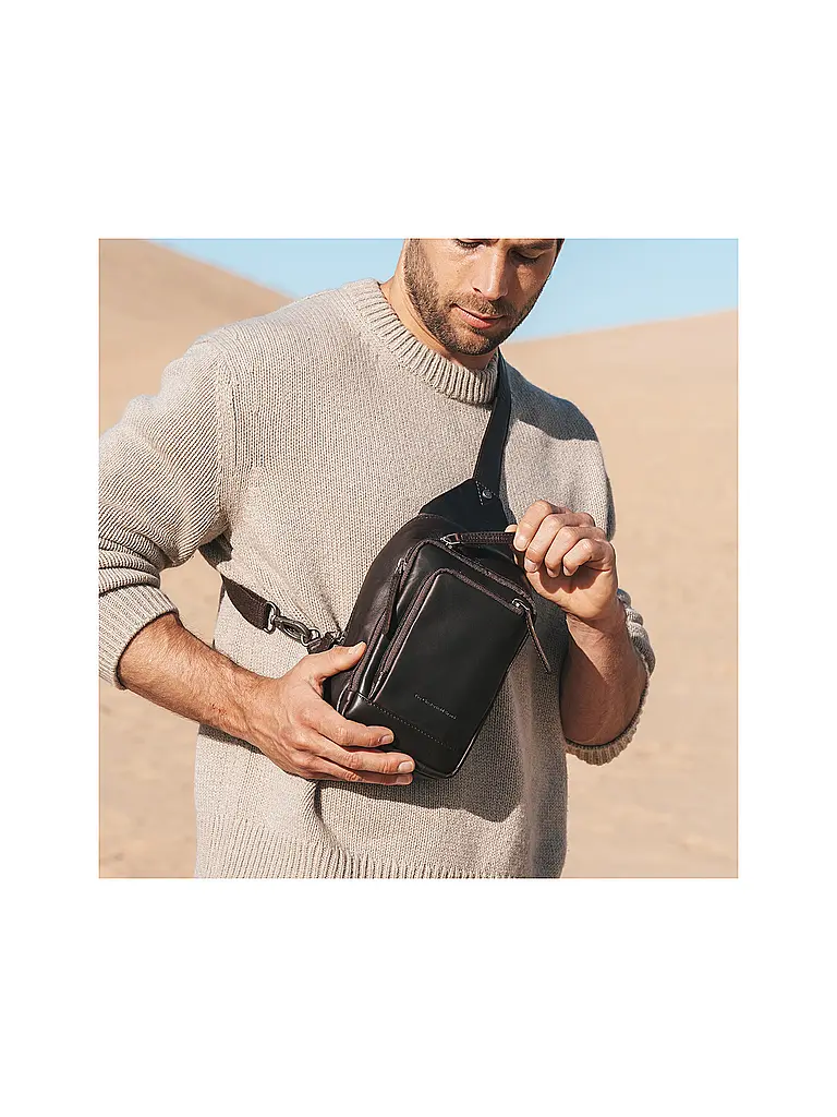 CHESTERFIELD | Borsa in pelle - Borsa a tracolla RIGA | Marrone