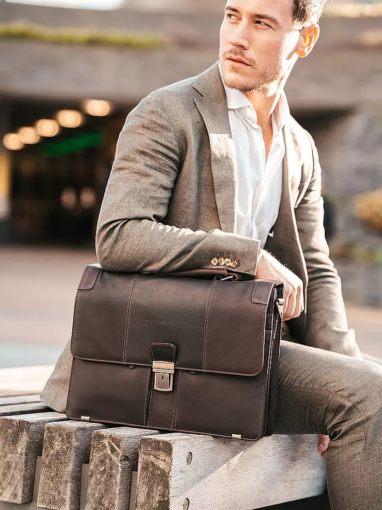 CHESTERFIELD | Borsa in pelle - Cartella STUTTGART 14" | Marrone