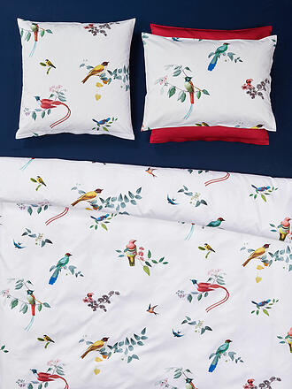 CHRISTIAN FISCHBACHER | Copripiumino in raso HAIKU NOUVEAU 140x200cm Bianco/Uccello