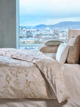 CHRISTIAN FISCHBACHER | Copripiumino in raso LEAVES VERSO 140x200cm Grigio