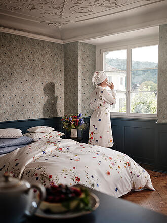 CHRISTIAN FISCHBACHER | Copripiumino in raso FLEURS VOLANTES 140x200cm Fiori di campo