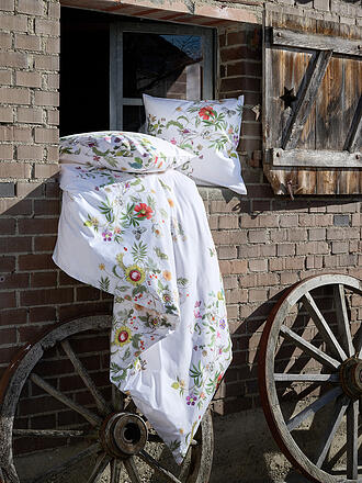 CHRISTIAN FISCHBACHER | Federa per cuscino in raso GARLAND 70x90cm Bianco/Fiori