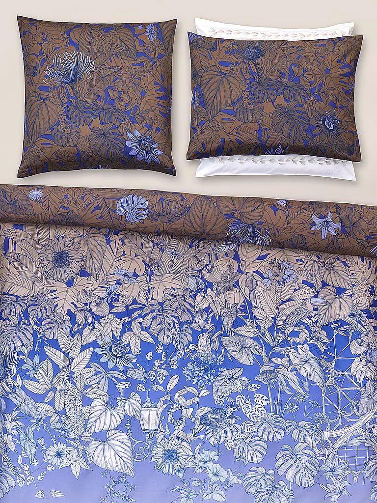 CHRISTIAN FISCHBACHER | Copripiumino in raso BLUE HOUR 140x200cm Blu/Rame | 