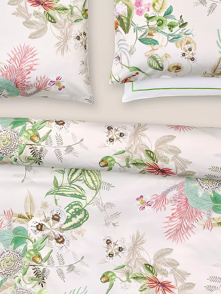 CHRISTIAN FISCHBACHER | Copripiumino in raso BOTANIC 140x200cm Bianco | 
