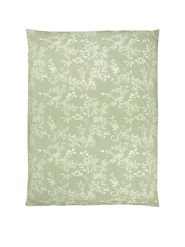 CHRISTIAN FISCHBACHER | Copripiumino in raso LEAVES VERSO 140x200cm Verde | Verde chiaro