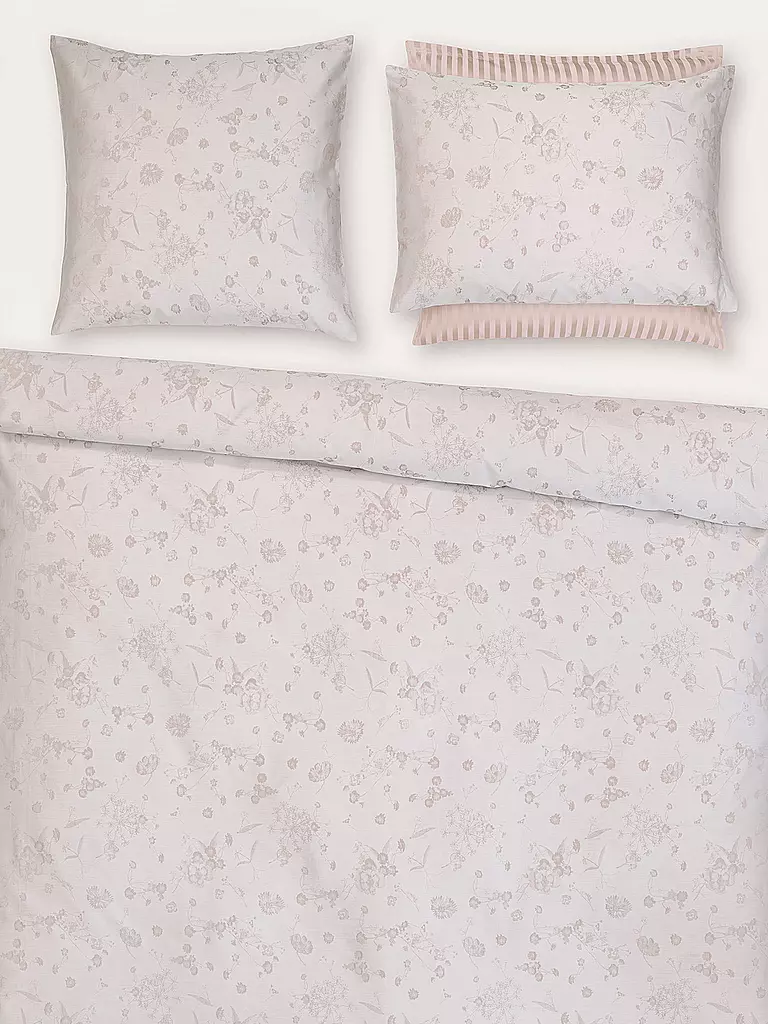 CHRISTIAN FISCHBACHER | Copripiumino jacquard FIORI PASTELLO 140x200cm Avorio | Rosa
