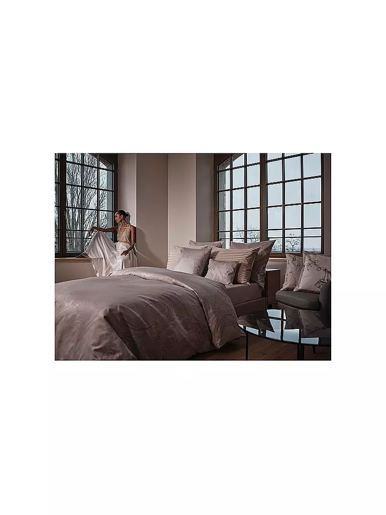CHRISTIAN FISCHBACHER | Copripiumino jacquard GRACE 140x200cm Grigio Argento | Grigio chiaro