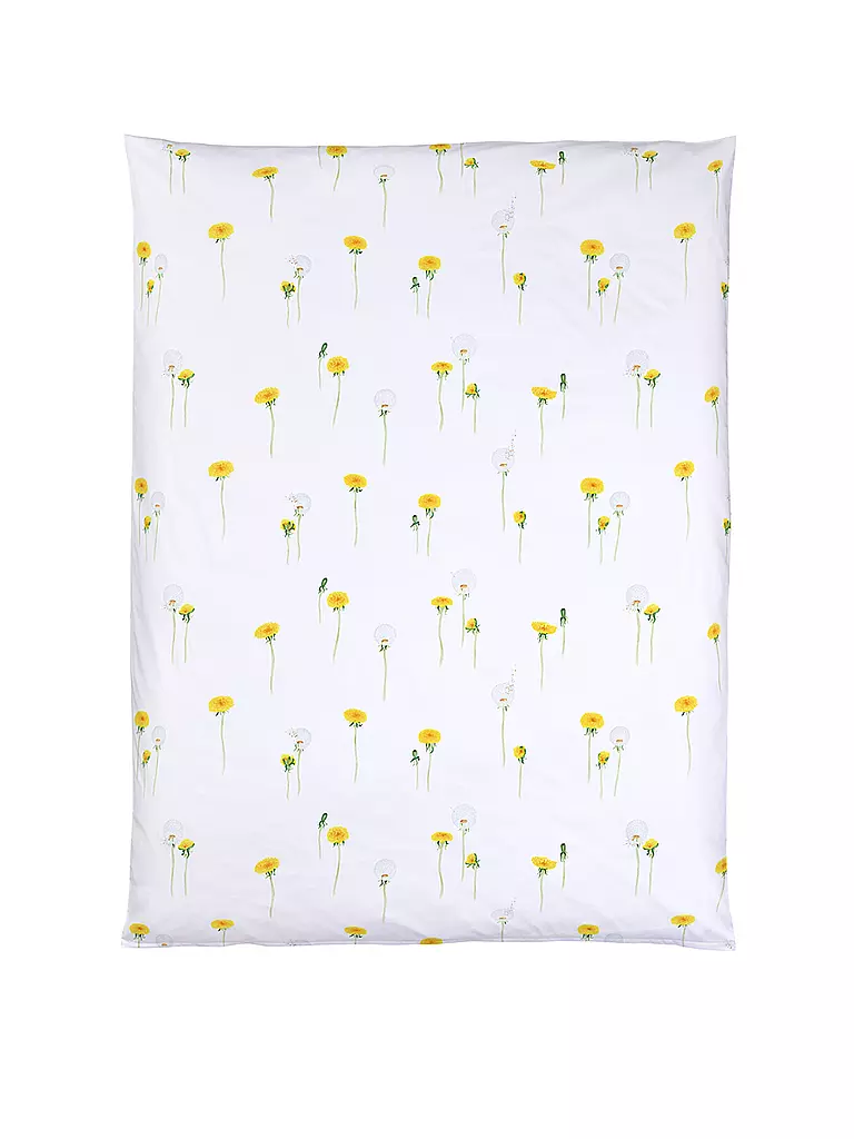 CHRISTIAN FISCHBACHER | Federa per cuscino in raso PUSTEBLUME 70x90cm Bianco/Giallo | Bianco