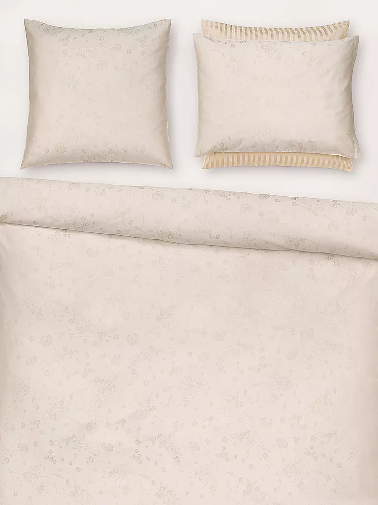 CHRISTIAN FISCHBACHER | Federa per cuscino jacquard FIORI PASTELLO 70x90cm Avorio | Beige