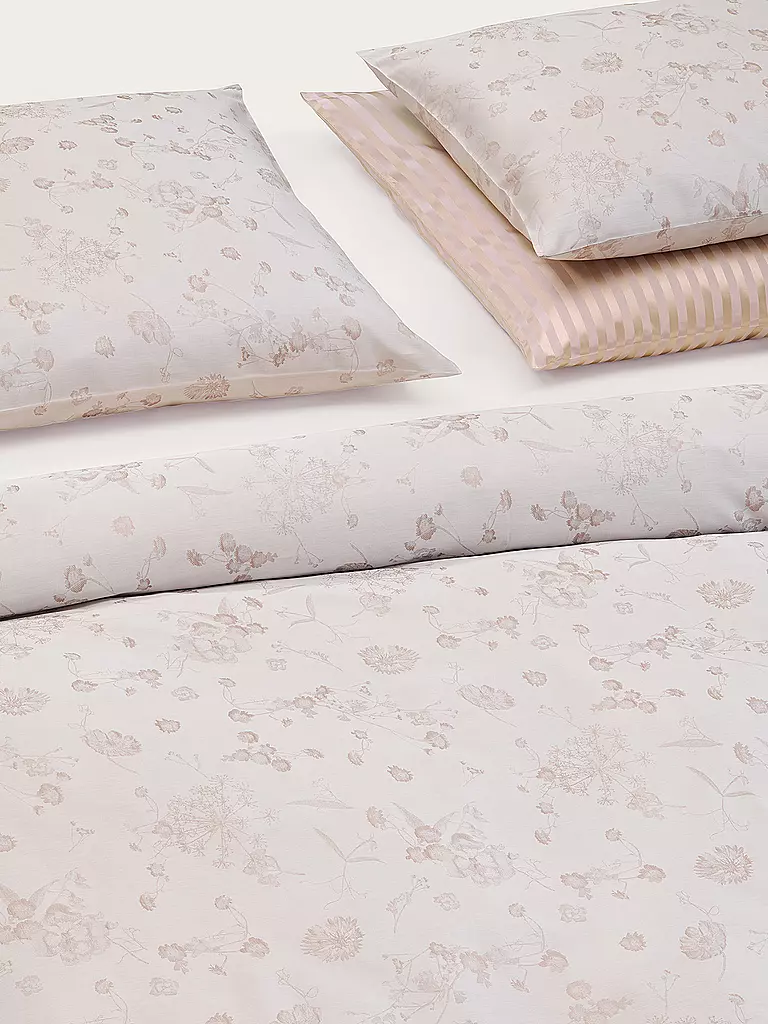CHRISTIAN FISCHBACHER | Federa per cuscino jacquard FIORI PASTELLO 70x90cm Rosa conchiglia | 
