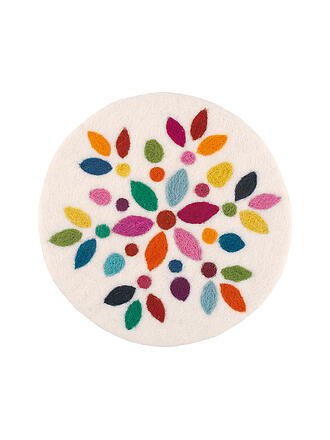 CILIO | Sottopentola LANA FIORE rotondo Bianco / Multicolore