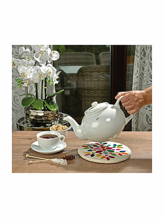 CILIO | Sottopentola LANA FIORE rotondo Bianco / Multicolore