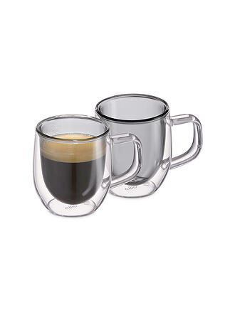 CILIO | Bicchieri da espresso a doppia parete VENETO 2x0,08l  Vetro borosilicato grigio
