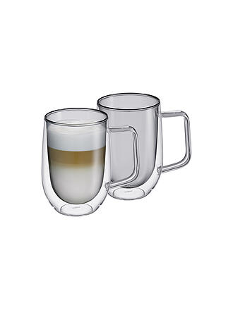 CILIO | Bicchiere per Latte Macchiato a doppia parete VENETO 2x0,03l Vetro borosilicato grigio