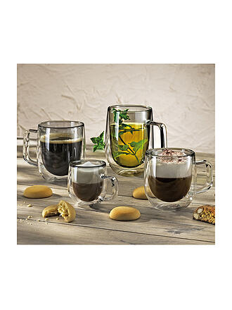 CILIO | Bicchiere per Latte Macchiato a doppia parete VENETO 2x0,03l Vetro borosilicato grigio