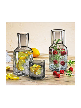 CILIO | Caraffa per acqua con bicchiere LORENZO 750/200ml Borosilicato Grigio