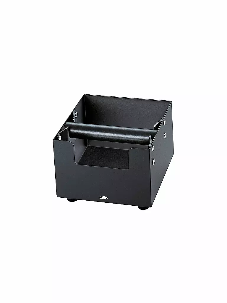 CILIO | Cassetto battifiltro per espresso 16x16 cm BARISTA acciaio inox nero | Nero