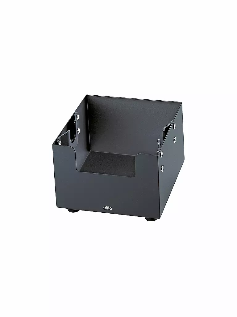 CILIO | Cassetto battifiltro per espresso 16x16 cm BARISTA acciaio inox nero | 