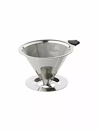 CILIO | Filtro permanente per caffè con base in ACCIAIO INOX misura 4 | Argento