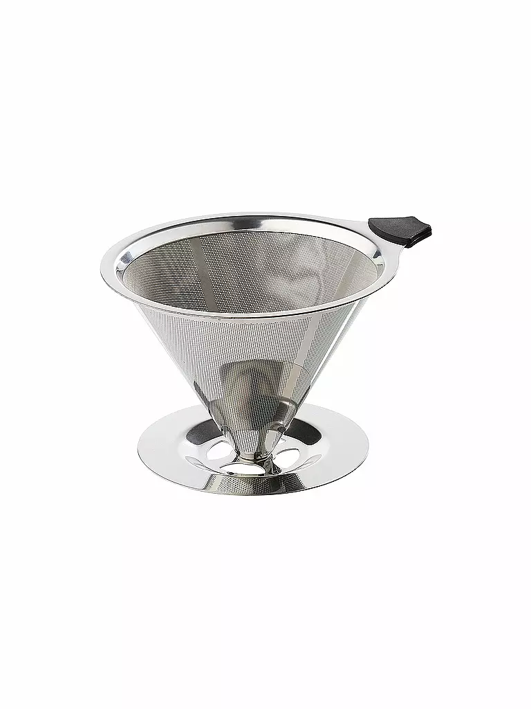 CILIO | Filtro permanente per caffè con base in ACCIAIO INOX misura 4 | Argento