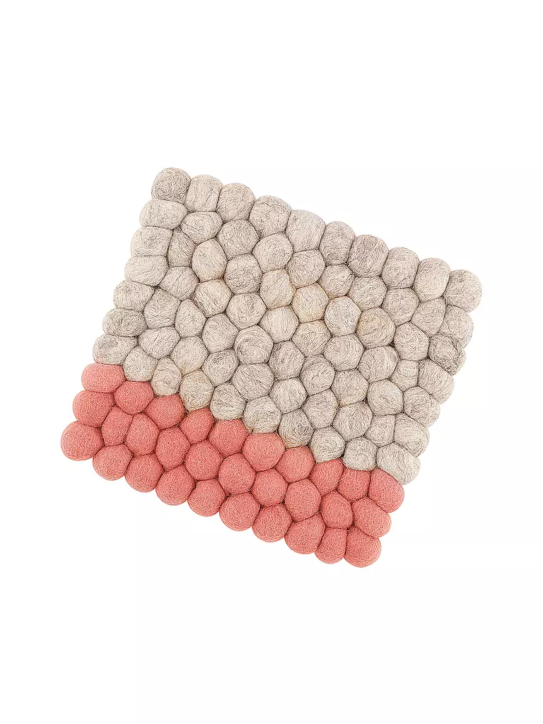 CILIO | Sottopentola LANA DUE Lana Beige-Corallo | 