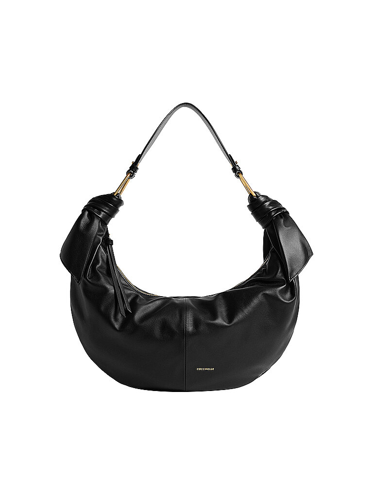 Borsa in pelle - Hobo Bag FUROSHIKI nero