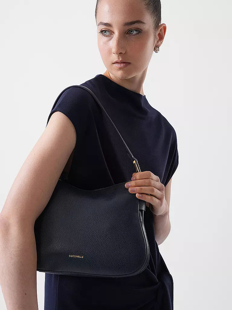 COCCINELLE | Ledertasche - Hobo COCCINELLEMAGIE SOFT Small  | Blu scuro